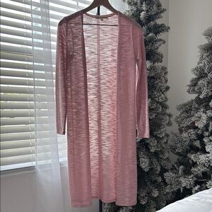 Wallflower Light Pink Sheer Cardigan